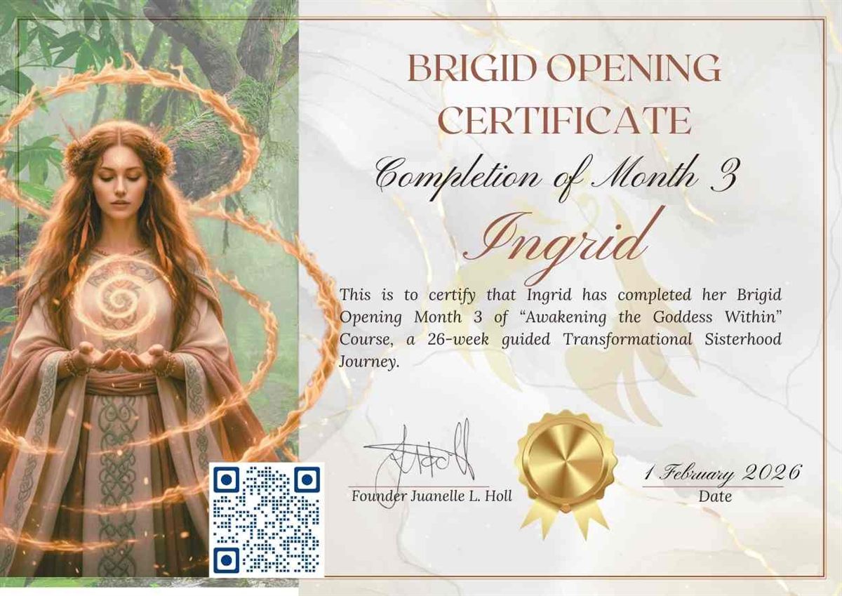 Certificate of completion — Ingrid